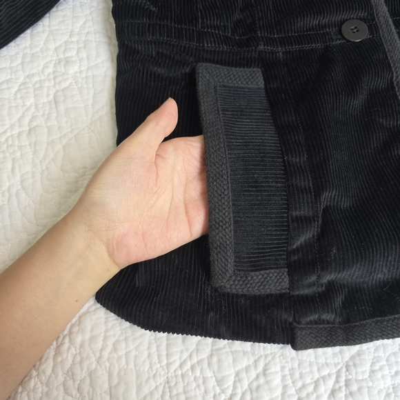 Marc Jacobs Corduroy Blazer Button Black Jacket With Peter Pan Collar - Picture 5 of 12